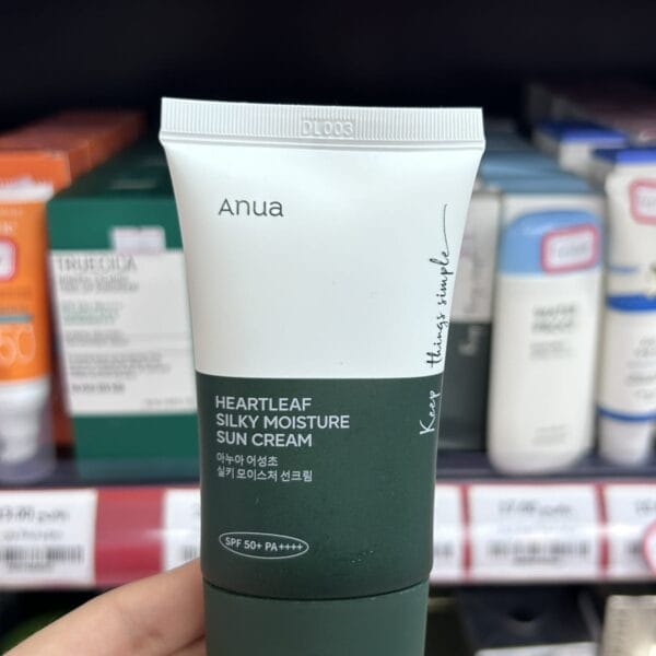 Anua Heartleaf Silky Moisture Sun Cream მზისგან დამცავი კრემი
