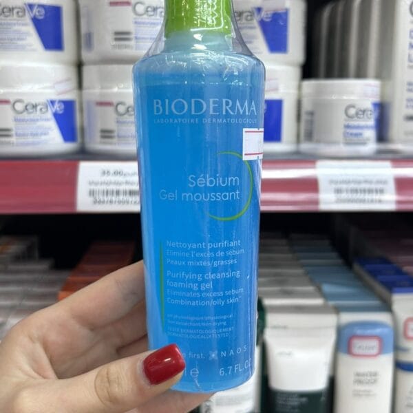 BIODERMA გამწმენდი დასაბანი გელი კომბინირებული და ცხიმიანი კანისთვის (200 მლ)