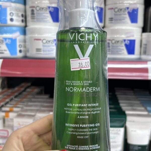 VICHY ინტენსიურად გამწმენდი დასაბანი გელი ცხიმიანი და მგრძნობიარე კანისთვის