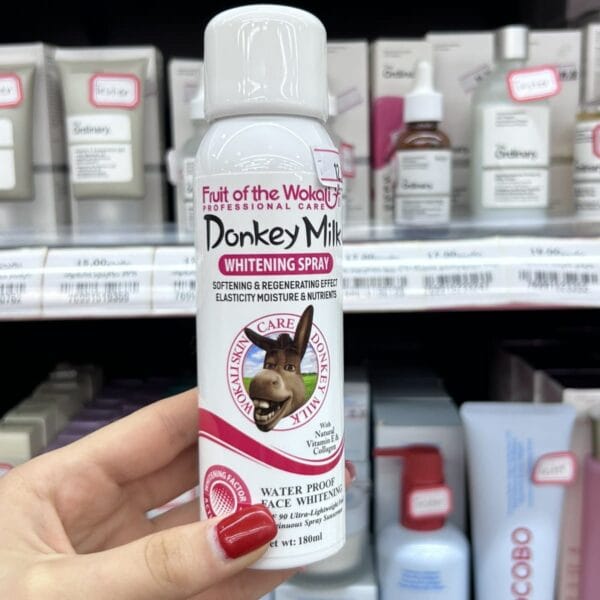 Donkey Milk მათეთრებელი სპრეი ვირის რძით (180 მლ)