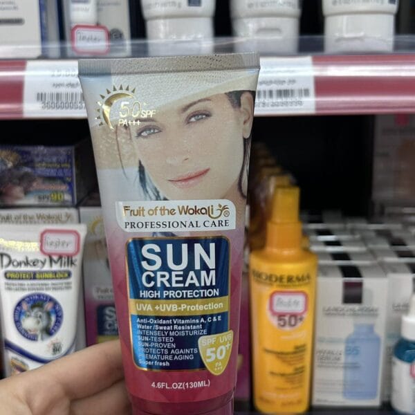 Fruit of the Wokali Professional Care Sun Cream SPF 50 მზისგან დამცავი კრემი