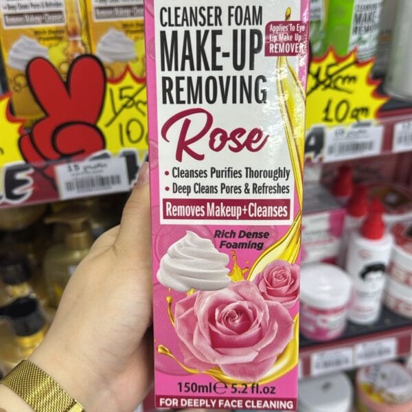 MAKE-UP REMOVING Rose მაკიაჟის მოსაშორებელი ქაფი (150 მლ)