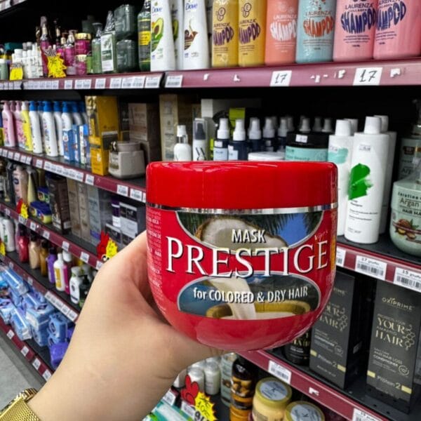 Prestige-ის თმის ნიღაბი მშრალი და შეღებილი თმისთვის