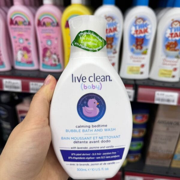 Live Clean ბავშვის დამამშვიდებელი დასაბანი გელი და ქაფი