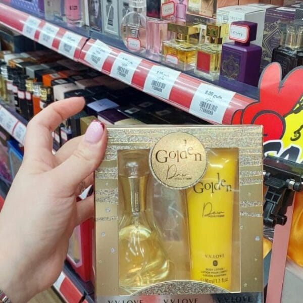 Golden Dew ქალის სუნამოების სასაჩუქრე ნაკრები