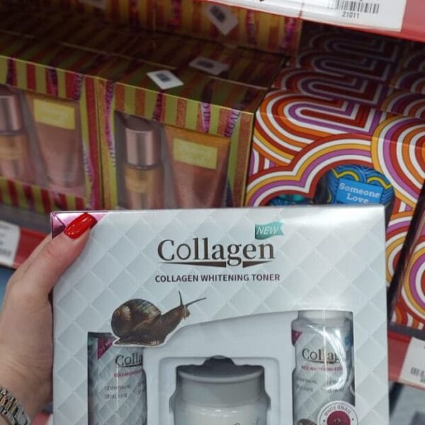 Collagen Whitening Toner Skin Care Set კოლაგენის სახის მოვლის ნაკრები