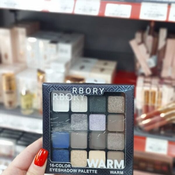 RBORY Warm 16 Color Eyeshadow Palette თვალის ჩრდილების პალიტრა