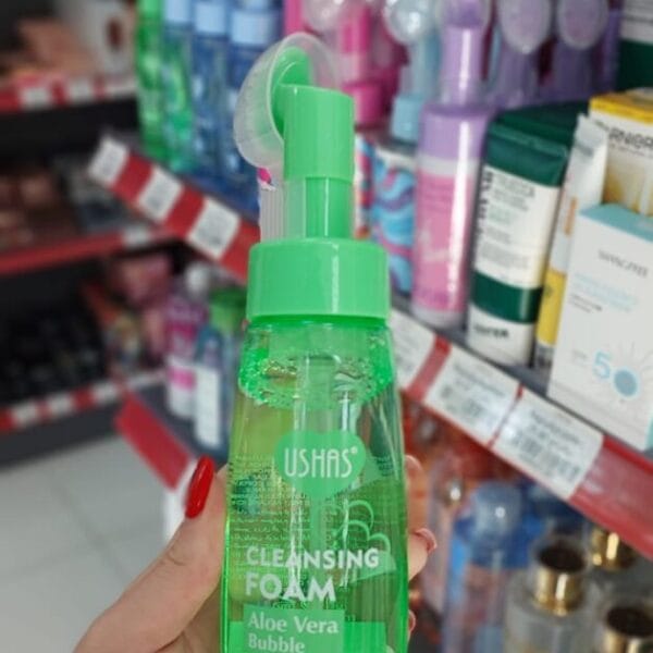 USHAS Aloe Vera Cleansing Foam სახის გამწმენდი ქაფი