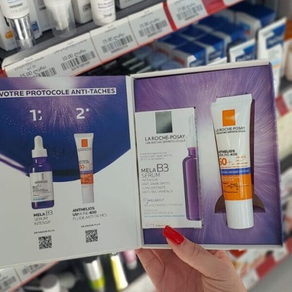La Roche Posay Mela B3 Serum და Anthelios UVMune 400 SPF 50+ სახის მოვლის ნაკრები