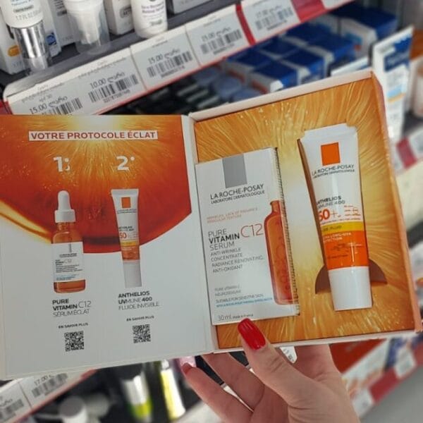 La Roche Posay Pure Vitamin C12 Serum და Anthelios UVMune 400 SPF 50+ სახის მოვლის ნაკრები